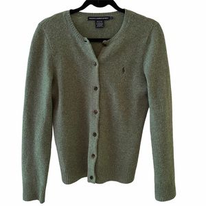 Ralph Lauren Sport Wool Cardigan Green Button Down